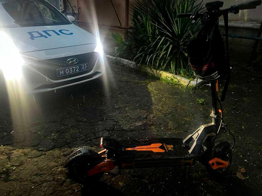 Сочинец на мощном самокате задержан за вождение в нетрезвом состоянии